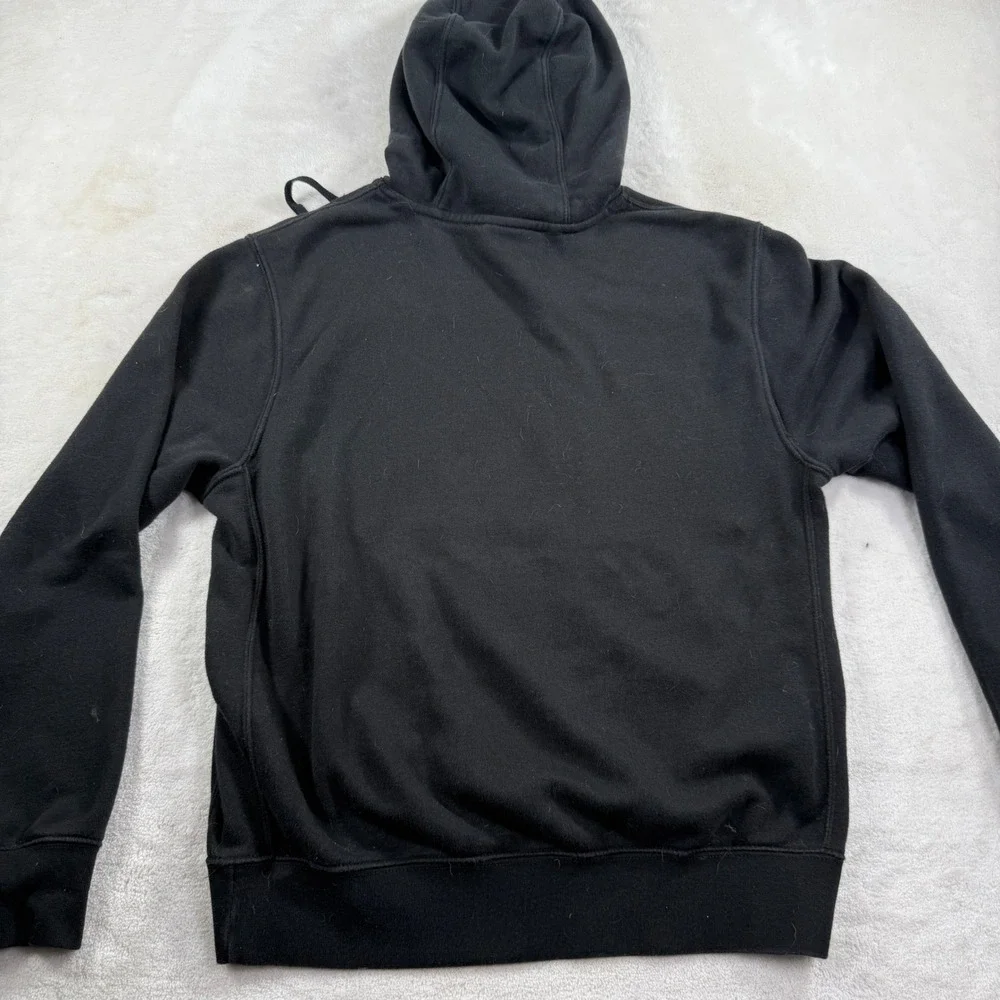 Nike Mens Sportswear Club Fleece Hoodie Black White Futura Logo Pullover Small